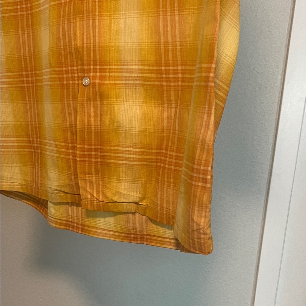Vintage Towncraft Men's Orange Plaid Button Down Shirt - Picture 6 of 12